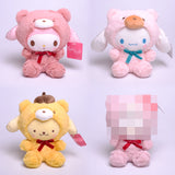 My Melody Plush Cartoon Transformation Bear Melody Cinnamoroll Babycinnamoroll Pom Pom Purin Cute Sitting Posture Plush Toy Doll Kulomi
