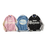 Baby Blue Varsity Jacket Baseball Jacket Men's and Women's Autumn Loose