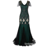 1920S Dress Vintage Sequin Formal Dress Women's Dress Banquet Fishtail