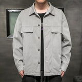 Corduroy Varsity Jacket Men's Labor Jacket Spring Autumn Baggy Coat Spring Corduroy Shirt Top
