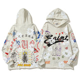 Grafitti Sweatshirts Printed Hoodie Loose Hoodie Coat