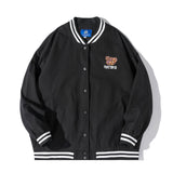 The Bears Varsity Jacket Paisley Bear Jacket Retro Couple Spring and Autumn Baseball Uniform Men's and Women's Coats