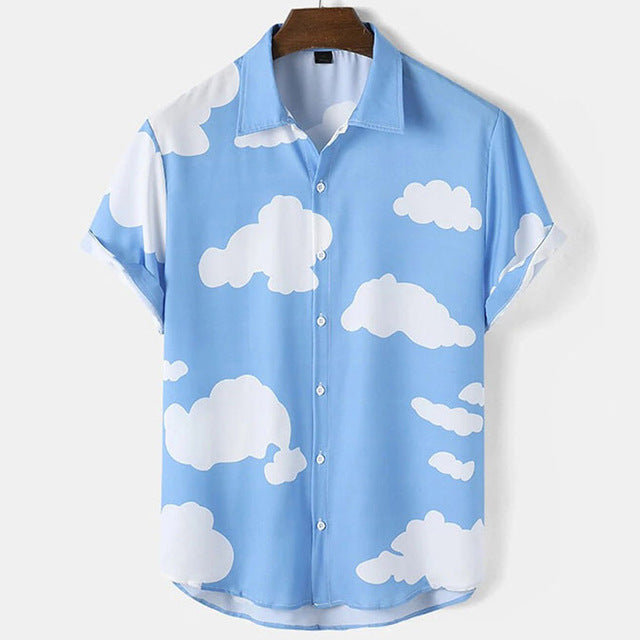 Men Beach T Shirts Men's Short Sleeve Shirt