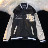 Cream Color Varsity Jacket Hip Hop Baseball Uniform Jacket