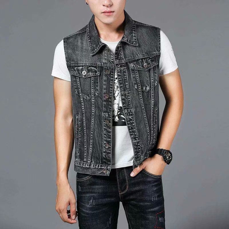 Men Denim Jacket Spring and Autumn Embroidered Denim Jacket Men's Retro Casual Jacket