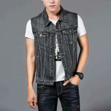 Men Denim Jacket Spring and Autumn Embroidered Denim Jacket Men's Retro Casual Jacket