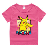 Children Pokemon Pikachu T Shirt Cotton T-shirt Casual Sports Cute