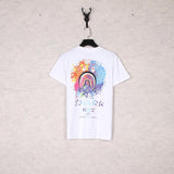 Shark Print T Shirt Camouflage Letter Print Short-Sleeve T-Shirt