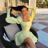 Mini Club Dresses Autumn and Winter Women's Sleeve Dress Long Sleeve