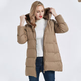 Women Winter Coats Puffer Jacket Down Coat Hooded Mid-Length Down Jacket Female Warm Down Jacket