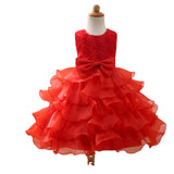 Toddler Girls Sequin Gown Dress Children's Wedding Dress Formal Dress Rose Princess Dress Summer Sleeveless Dress