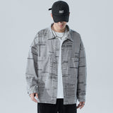 Denim Varsity Jacket Loose Denim Jacket Men's Autumn and Winter Loose Outdoor Casual Jacket
