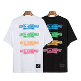 We11 Done T Shirts Color Letter Printing Men's and Women's Same Summer
