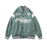 Mens Fall Outfits Retro Alphabet Embroidered Baseball Uniform Coat Men Baggy Casual Jacket