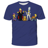 Homer Simpson Shirt Summer Digital Printing Sports Casual Short Sleeve T-shirt