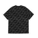 We11 Done T Shirts Irregular Reflective Stripe Corrugated Short Sleeve Casual Summer