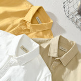 White Work Shirts Spring/Summer Single Pocket Long Sleeve Casual Shirt