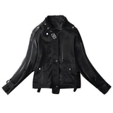 Cute Leather Jacket Fashionable Spring and Autumn Motorcycle Clothing Leather Jacket