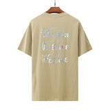 We11 Done T Shirts Letter Print Loose Large Size Men and Women Same Style