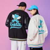 The Bears Varsity Jacket Baseball Uniform Jacket Men's Autumn Loose Bear Embroidery Top Couple Jacket