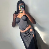 Music Festivals Rave Outfits Girls Tops Summer Women's Fashion Sexy See-through Vest
