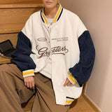 Jock Jacket Couple Corduroy Jacket Autumn Jacket Fall Winter Coat Loose Baseball Uniform Men's Clothing