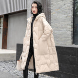 Women Winter Coats Puffer Jacket Down Coat Winter Loose Down Jacket Hooded Warm Duck Down Coat