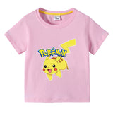 Children Pokemon Pikachu T Shirt Summer Clothing Short Sleeve T-shirt Leisure Sports
