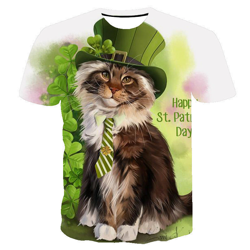 Saint Patrick's Day Closing 3D Printed T-shirt Short Sleeve Top