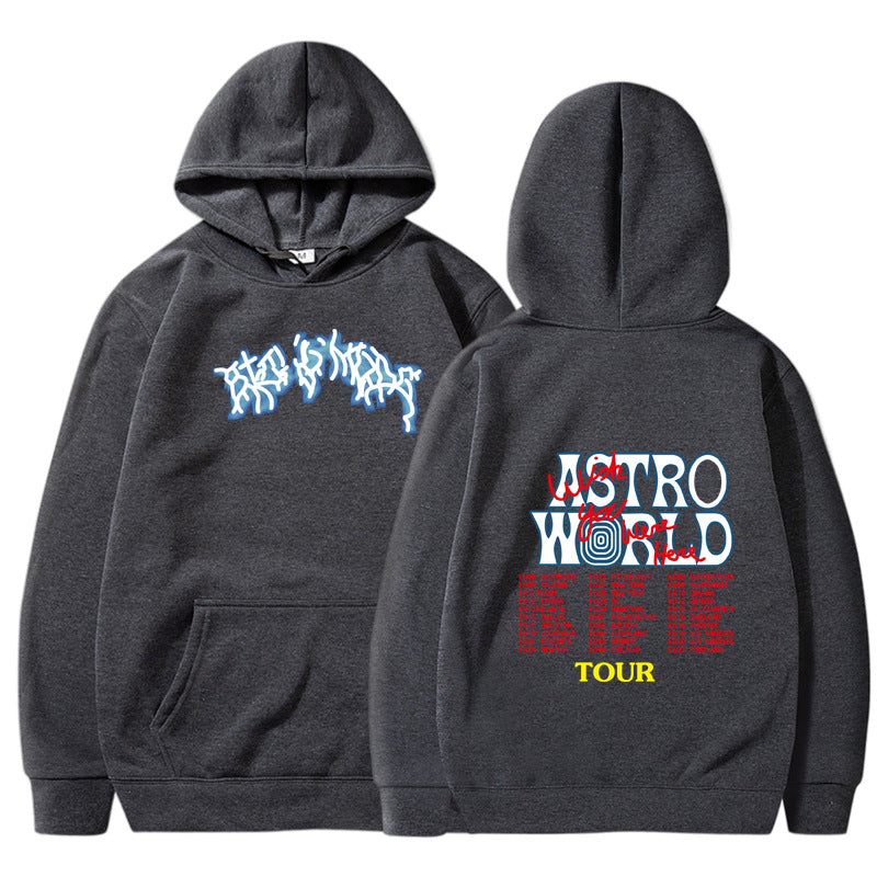 Travis Scott Astroworld Hoodie Hooded Fleece Casual Pullover