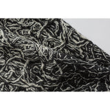 Black Varsity Jacket Autumn Gradient Printing Men's Casual Jacket Coat Polo Collar Top