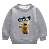 Children Pokemon Pikachu Hoodie Brushed Hoody Double Layer Thickened