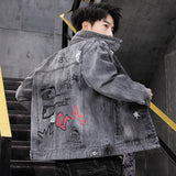 Paisley Denim Jacket Men's Denim Jacket Spring and Autumn Embroidery