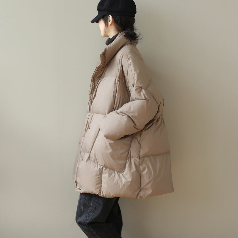 Women Winter Coats Puffer Jacket Down Coat Long Sleeve Warm White Duck Down Lightweight Down Jacket Female