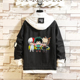 Comic Denim Jacket Men's and Women's Fashion Denim Jacket Top