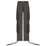 Julia Fox Low Rise Trousers Autumn and Winter Women's Street Casual Pants