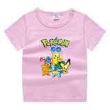Children Pokemon Pikachu T Shirt Cotton T-shirt Casual Sports