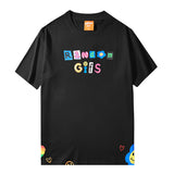 Oversized 90S T Shirt Cotton Summer T-shirt Men's Short Sleeve Large Size Loose round Neck