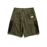 Men Shorts Summer Men's Stitching Retro Loose Shorts