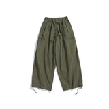 Man Fall Outfits Cargo Pants Retro Solid Color Draping Effect Straight-Leg Ankle-Banded Pants Men's and Women's Loose Trousers