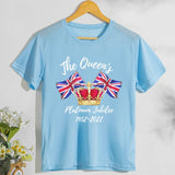 Inspired by Queen's Platinum Jubilee 2022 Elizabeth 70 Years T-shirt T-shirt Short Sleeve Men and Women