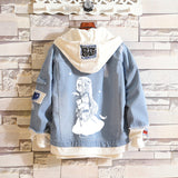 Comic Denim Jacket Men's and Women's Spring and Autumn Denim Jacket