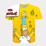 Homer Simpson Shirt Fashion Printed Summer Men's T-shirt Short Sleeve
