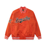 Orange Varsity Jacket Youth Student Jacket Jacket Men's Retro Male and Female Overalls Baseball Uniform