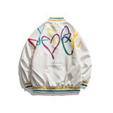 Baby Blue Varsity Jacket Color Letter Printed Baseball Jacket for Men