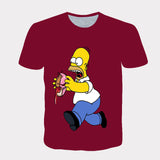 Homer Simpson Shirt Summer Printed Short-Sleeved T-shirt