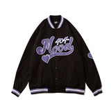 Mens Fall Outfits Retro Alphabet Embroidered Baseball Uniform Coat Men Baggy Casual Jacket