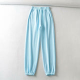 Women Fall Fall Fall Fall Six Colors Drawstring Jogger Pants High Waist Workout Pants Sweatpants