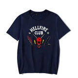Hellfire Club Shirt Stranger Things Loose round Neck Short Sleeve T-shirt