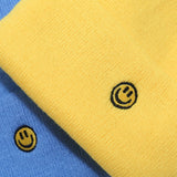 Smiley Face Cap Cute Smiling Face Embroidery Knitted Hat